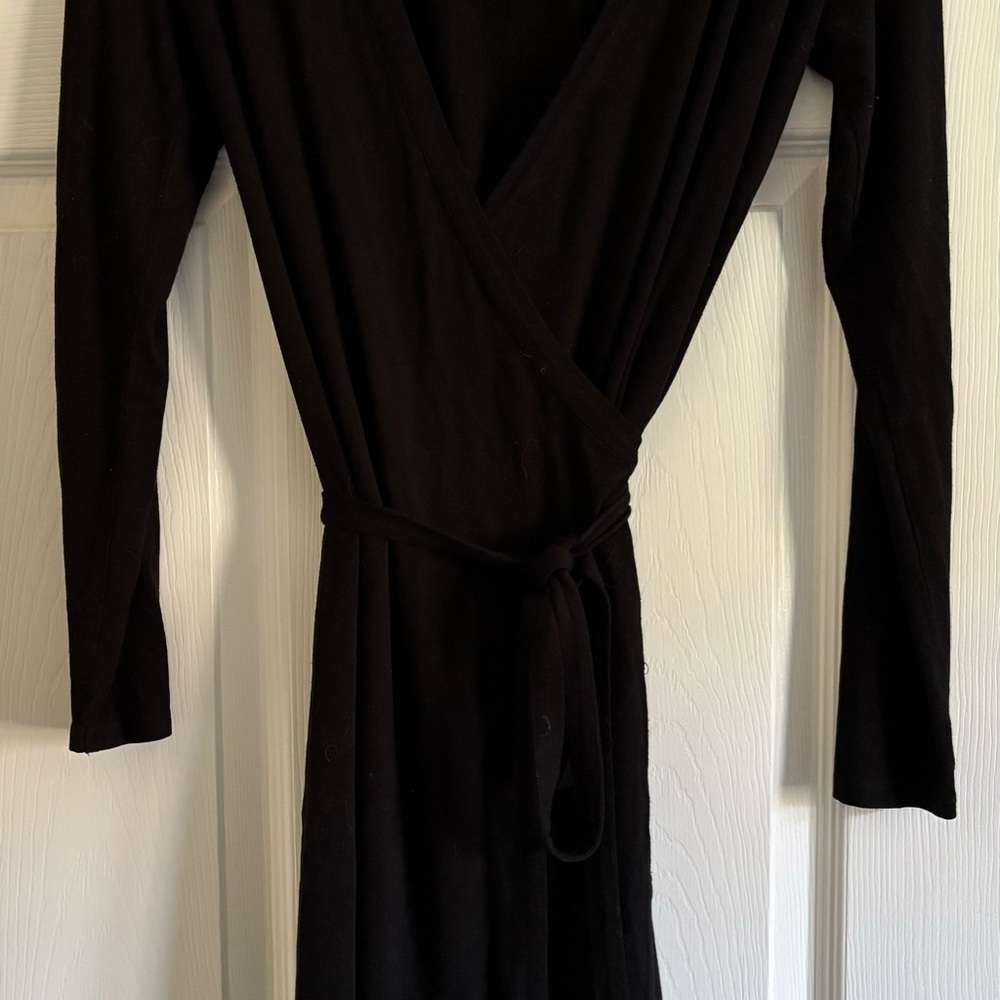 Black Boden Midi Wrap Dress- 12P